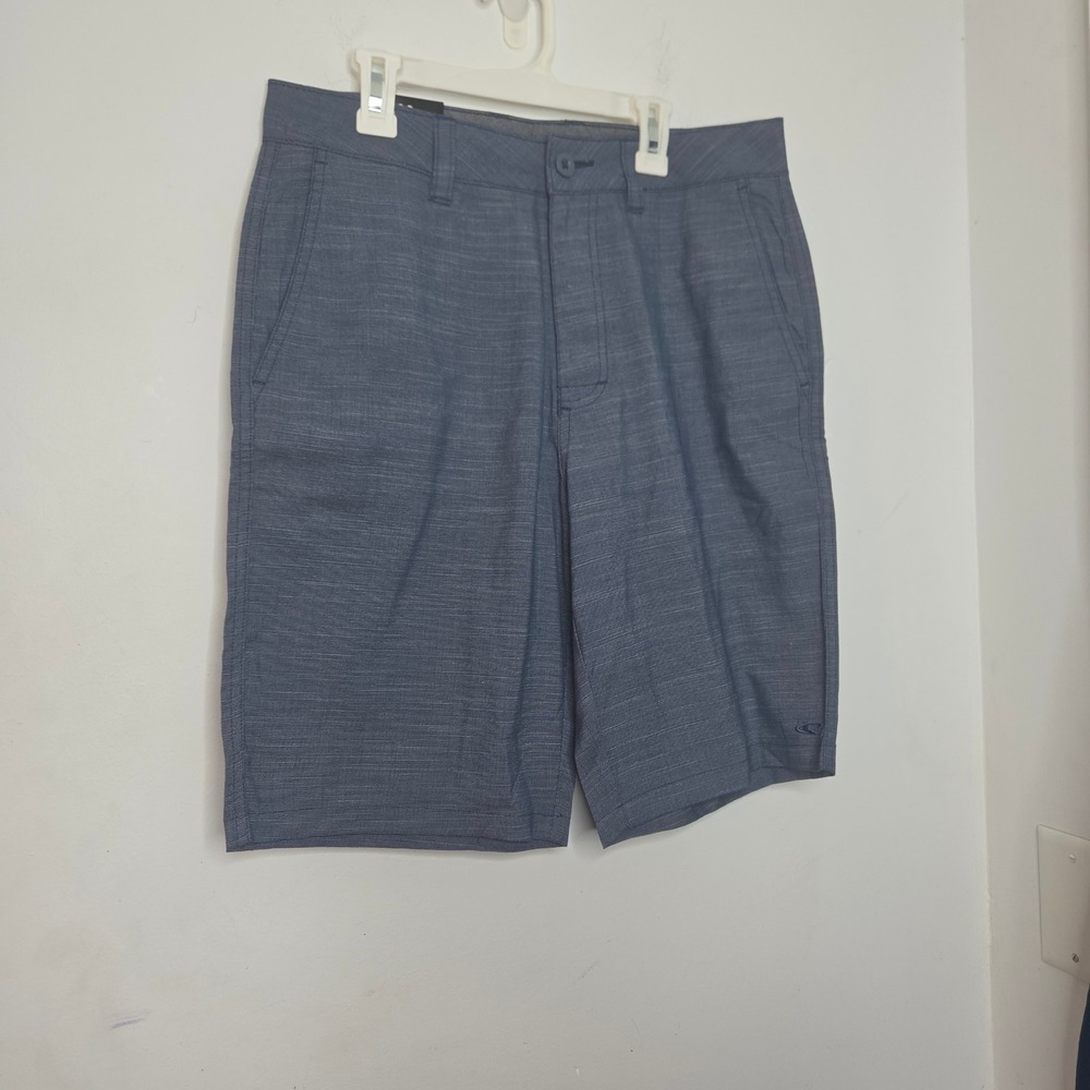 ONeill Mens Stretch Walkshorts Sapphire Blue Heathered Hybrid Shorts Size 30